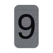 Samoljepljiva informacijska ploča, 2,5 x 4,4 cm, aluminijski efekt, EXACOMPTA, pakiranje od 9 komada 67189E