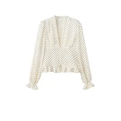 MANGO Bluza MARROC črna/bela