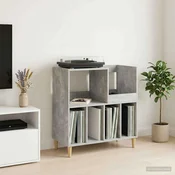 vidaXL Stojalo za gramofon Betonsko siva 82 x 39,5 x 82,5 cm