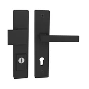 RAZPRODAJA MP TI varnostno okovje - FORTE PLUS 3214/SQUARE 2275 - SH (debelina vrat 84-90 mm), razmik 92 mm, desni ročaj/ročaj - mat črna, ročaj/ročaj desno, PZ PLUS z luknjo za vložek, MP BS (mat črna), 72 mm