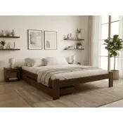 Ljubki dom Postelja ADA 180 x 200 cm hrast Posteljno dno: Letveno posteljno dno, Vzmetnica: Brez vzmetnice