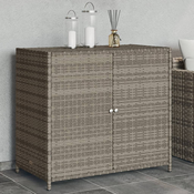 Vrtni ormaric za pohranu sivi 83x45x76 cm od poliratana