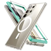 Infostyle Ovitek za telefon + zaščitno steklo ESR MagSafe Samsung Galaxy S24 Ultra Prozorna