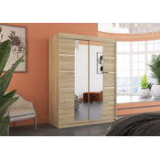 Garderobna omara z drsnimi vrati Nordic - 150 cm - sonoma hrast