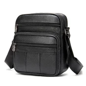 INF Torba za čez ramo v retro dizajnu iz pravega usnja Black, (21535253)