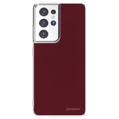 Silikonska prozirna maskica za Samsung Galaxy S21 Ultra 5G G998B - Burgundy red