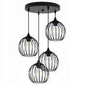 GH ČRNI ŽIČNI VISEČI LAMP LOFT LED LESTENEC