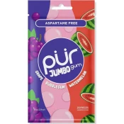 PÜR Xylitolové Žvýkačky, Bubblegum-Melounovo-Hroznové, 20 ks