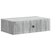 Vidaxl Stenska stranska miza Siva Sonoma 59 x 34,5 x 17 cm
