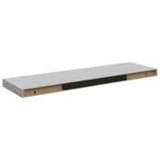 Vidaxl Stenska polica betonsko siva 80x23,5x3,8 cm MDF