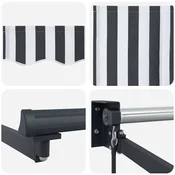 vidaXL Zložljiva tenda antracit in bela 3x2,5 m blago in aluminij