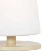 Steinhauer Namizna svetilka Ancilla, krem, višina 26 cm, kovina, steklo, E27 - Dnevna soba/jedilnica - krem, bela