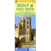 shumee Sicilija in južna Italija. Vodoodporen cestni in turistični zemljevid. Izdaja 2023. itmb
