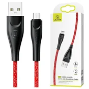USAMS USAMS MICRO USB BRIDED KABEL 2M 2A HITRO POLNJENJE ZA TELEFONE RDEČ, (21980506)