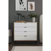 Hanah Home Komoda Arden 4, 90 x 88 x 40 cm, Bela