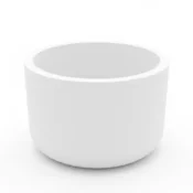 shumee Okrogel bel cvetlični lonček v minimalističnem slogu