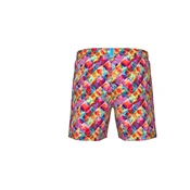 ARENA Kratke kopalne hlače WATER PRINTS BEACH BOXER AO mornarska/voda/rumena/roza