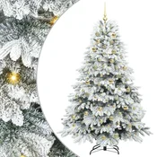 Vidaxl Umetno zložljivo božično drevo 180 cm 300 LED Toplo bela