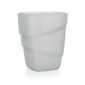 Banquet Kvadratna plastična skodelica CULINARIA 400 ml, siva, prozorna, komplet 12 kosov