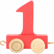 Vagon lesene tirnice - barvne številke - številka 1