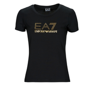 Kratka majica EA7 Emporio Armani ženski, črna barva