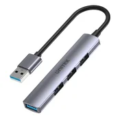 slomart Unitek hub usb-a 1xusb-a 5 gbps, 3xusb-a 2.0 alu