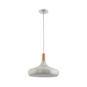 Eglo 901182-Lestenec na vrvici SABINAR 1xE27/60W/230V d.40cm srebrna-FSC certifikat