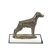 shumee Doberman, Dobermann II - kipec psa, figurica na belem podstavku, pokal za razstavo psov, Art-Dog