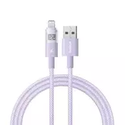 Punjac i podatkovni USB-A na Lightning kabel Baseus Data Cable Display 2 - 2.4A - 2m - nebula purple