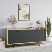 Hanah Home Komoda Piran 150x75x40cm Antracit-Hrast