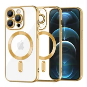 Ovitek Techsuit Luxury Crystal MagSafe za iPhone 12 Pro Max - gold