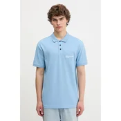 Bombažen polo Karl Lagerfeld Jeans siva barva, A2M17094