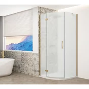 TRINITY GOLD MATT kvadrantna tuš kabina 900x900mm, mat steklo, levo - 90x90 cm - Gelco - TRINITY - 36 - Kvadrantne tuš kabine - 900 - 2000 - 900 - 8 - 14