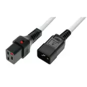 MicroConnect Kabel napajalni C19 IEC Lock - C20 3m Bel