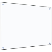 Kuhinjska zaštita od prskanja prozirna 80x60 cm kaljeno staklo