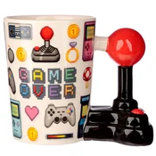Game Over Pixel Skodelica z Ročajem v Obliki Joysticka
