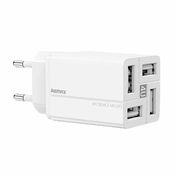 REMAX omrežni polnilec, rp-u43, 4x usb, 3,4a (bel)