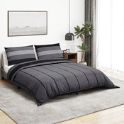 Vidaxl vidaXL Posteljnina, temno siva, 225x220 cm, bombaž