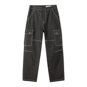 Bershka Kargo kavbojke črn denim
