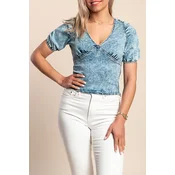 Denim top, modra