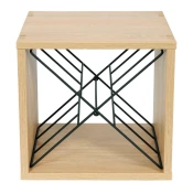 Držalo za vino v jesenovem dekorju v naravni barvi za 12 steklenic 36,5x36x29 cm Macon – Compactor