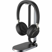 Yealink BH76 Slušalke z mikrofonom Brezžična Naglavni trak Klici/glasba USB vrsta-A Bluetooth Stojalo za polnjenje Črna