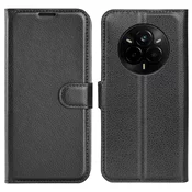 Etui Litchi za Realme 14 Pro - črn