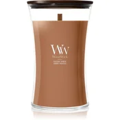 Woodwick Radiant Amber dišeča sveča z lesenim stenjem 610 g