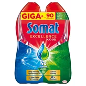 Somat Excellence Duo Grease gel za perilicu posuda, 90 pranja