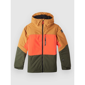 ONeill Carbonite Kids Jacket rich caramel colour block