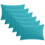 vidaXL Prevleka za blazino 6 pcs HEERLEN Turkizna 50 x 70 cm Poliester