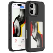 shumee Ovitek 4smarts E-Ink z zaslonom NFC Qi2 za iPhone 17 črne barve