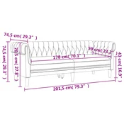 2-dijelni set sofa tamnosivi od tkanine