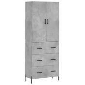 MAISON CHIC Visoka Komoda - Predalnik betonsko siva 69,5x34x180 cm inženirski les, (21721970)